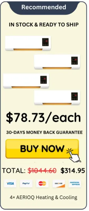 AERIOQ 4-pack bundle pricing card showing $78.73 per unit, best value